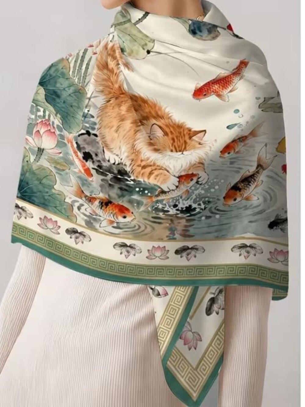 FISHING FOR DINNER SCARF
